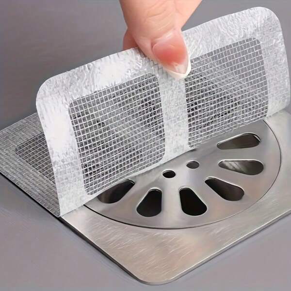 30/10/5 piezas Pegatina desechable para drenaje de piso, Atrapador de cabello desechable, Pegatina de filtro de drenaje de piso, Tapón de cabello para bañera, Accesorios de baño, Decoración de regalo de Navidad/Halloween