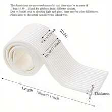 1 Roll Thick (1cm/0.39in) Wide Baby Proofing Wall Bumper Strips, Solid Color XPE Foam Material, Self-Adhesive Wall Sticker, Soft & Waterproof, Striped Grid Design For Anti-Collision, Suitable For Wall Corners, Window Sills, Bed Headboards, Everyday Use