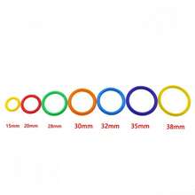 50 piezas de anillos sueltos de plástico de colores surtidos para carpetas de anillas, anillos para tarjetas, útiles escolares y herramientas de lectura, de vuelta al colegio - Multicolor - Ver 5