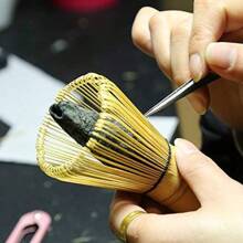 1 件手工金竹抹茶搅拌器，传统日本茶搅拌器抹茶搅拌器 - 竹制搅拌器由有机竹子制成