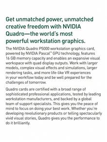 Nvidia Quadro P5000 16GB GDDR5 Professional Graphics Card, Full Height Dual Slot, 4x DP 1.4 + DVI-DL (5K/4K HDR), For Scientific Computing, Professional CAD, 4K Video Editing, 3D Rendering, VR Development (Industrial Packaging)