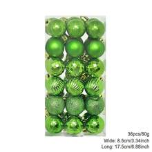 节日装饰 电镀球装饰吊坠 圣诞装饰 电镀球 圣诞树吊坠 装饰球 挂球 3厘米-36个装 圣诞球 家居装饰 房间装饰 冬季圣诞装饰 家居圣诞礼物 圣诞装饰