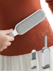 1pc Anti-Static Pet Depilation Brush, Clothes Depilation Brush, Available In Different Sized, Reusable Electrostatic Cleaning Brush, Electrostatic Dust Collector, Home & Travel Use Hair Removal, Suitable For Clothing, Pets, Fashionable And Simple Style, Available Colors: Grey/White, Blue/White (Please Refer To The Video For Disassembly And Cleaning Methods, Not Suitable For Cleaning Wet Hair) - Multicolor - View 2