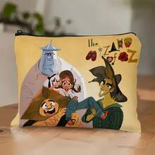 Wizard Of Oz Makeup Bag – Classic Character Design With Tin For Man, Scarecrow & Lion, White Portable Pouch For Makeup, Pencils, Or Snacks, Stylish Zipper Gift For Sisters, Students, Or Fans Of The Iconic Movie,Christmas,Christmas Decoration, - Multicolor - View 5