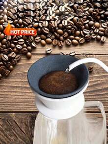 مصفاة شاي سيراميكية متناهية الصغر مع حامل معدني - مصفاة قهوة وشاي متعددة الوظائف، مناسبة لاستخدام عيد الميلاد وعيد الشكر، معدات القهوة - متعدد الألوان - مشاهدة 4