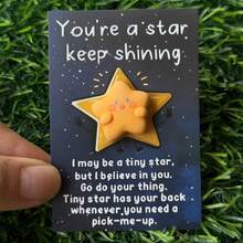 10 Peças Entalhe de Estrela de Resina Encantadora com Encorajamento Positivo "Você é uma estrela, continue brilhando" Cartão Inspirador de Boa Sorte, Inspirando você a enfrentar os desafios da vida com uma atitude positiva. Este presente de sorte pensativo pode ser dado à família, amigos, melhor mãe, mulheres, um presente fofo e positivo, também um presente significativo e lembrança especial, e convidados Dia das Mães, Formatura, Dia dos Pais, Casamento, Decoração de Festa de Aniversário