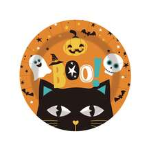 68 Pieces, Halloween Party Supplies - Suitable For Halloween Themed Party Gift Tableware, Dessert Plates, Cups, Napkins, Tablecloths, Straws, Suitable For Halloween Cowboy Western Boy Birthday Party Supplies, Decorative Napkins, Forks, Decorative Tableware Sets, Suitable For Horse Themed Party Gift Tableware, Derby Day Plates And Napkin Sets,