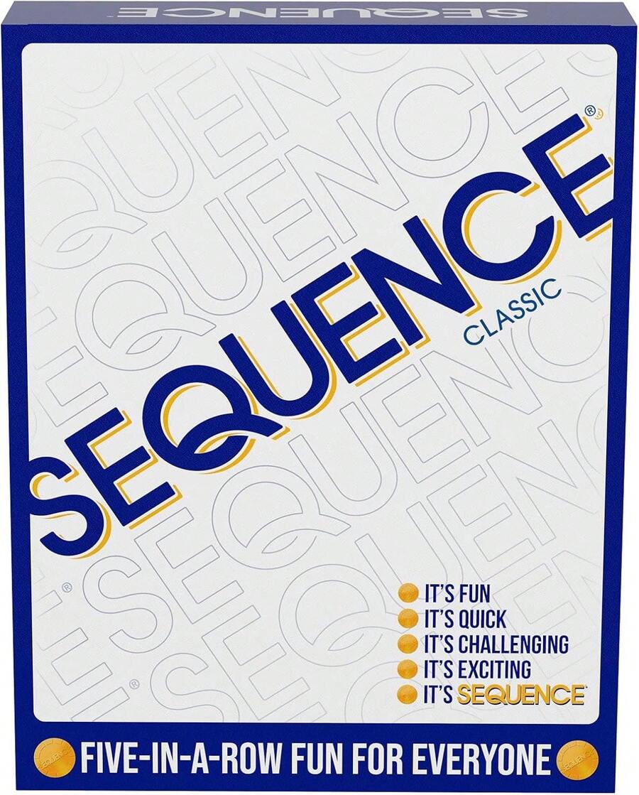SEQUENCE- Original SEQUENCE Game With Folding Board, Cards And Chips By  ( Packaging May Vary ) White, 10.3" X 8.1" X 2.31",10543647 - 藍色 - 查看 1