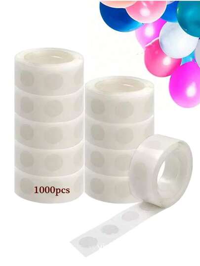 Punti di colla biadesiva per palloncini, decorazione per palloncini trasparenti fai-da-te, decorazione per feste/matrimoni/compleanni, senza segni, non danneggia le pareti