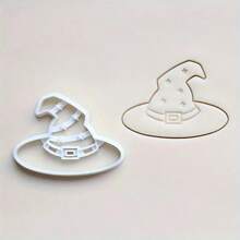 1 Set Halloween Cookie Cutters - Durable Plastic Cookie Molds, Witch Themed Shapes For Halloween Baking, Including Witch Hat, Finger, Cauldron And Head - Suitable For Holiday Parties And Celebration Cookies