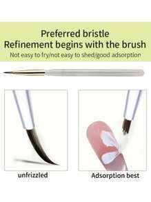 1pc Nail Art Brush, Multi-Function Painting Brush Used For Flower Painting, Fine Tip Brush For Nail Care, Smooth Material, DIY Nail Art Tool
