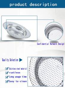 2 pezzi Filtro per scarico lavello in acciaio inossidabile, filtro per scarico lavello da cucina con fori completi, coperchio per scarico vasca da bagno