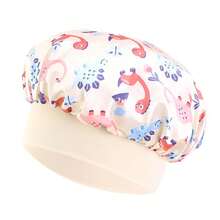 Customized Text Baby Satin Sleep Cap/Bath Cap, Cute Cartoon Dinosaur Print Children's Satin Sleep Cap, Hair Protection, Elastic Wide-Brim Round Cap, Soft & Stretchy, Suitable For Boys & Girls, Birthday & Daily Wear - One Size - View 19