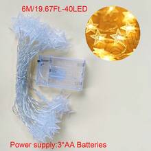 1pc 4.92/9.84/19.68ft LED Star String Lights, Battery Powered Star Fairy Lights, Home Decor Bedroom Decor Wall Decor Room Decor Wedding Decor For Indoor Home Decoration, Wedding Scene Decor, Bedroom Wall Decor, Living Room Festival Atmosphere, Romantic Star Lights - Transparent Stars - View 16