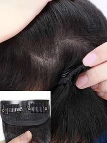 Extensiones de cabello con clip de fibra sintética resistente al calor con ondas de agua de 6-18 pulgadas para cabello ralo, para volumen instantáneo en las raíces (uso diario/fiesta)