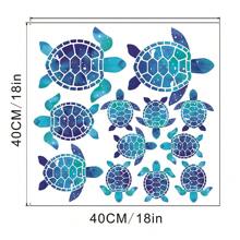 Sea Turtle Wall Stickers Under The Sea Vinyl Wall Stickers Wall Decals Wall Decor Waterproof Wall Stickers Decoration For Home, Office, Living Room, Wall, Bathroom, Toilet
