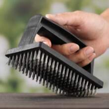 Stainless Steel Wire BBQ Grill Brush With Ergonomic Handle - Reusable, Heavy-Duty Barbecue Grill Cleaning Tool For Outdoor Cooking