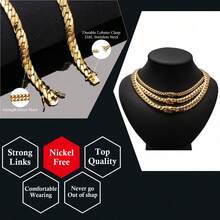 1pc Punk Style Stainless Steel Gold Plated Color Men Link Chains Bracelets & Necklaces Jewelry  For Men  Jewelry Cuban Link Chain Accessories Men Gold Chain Cuban Link Chain Women  Men's Jewelry  As Party & Gift & Stage Show Auspicious New Year Gifts - 9,6mm (0,38 inch) - Xem 10