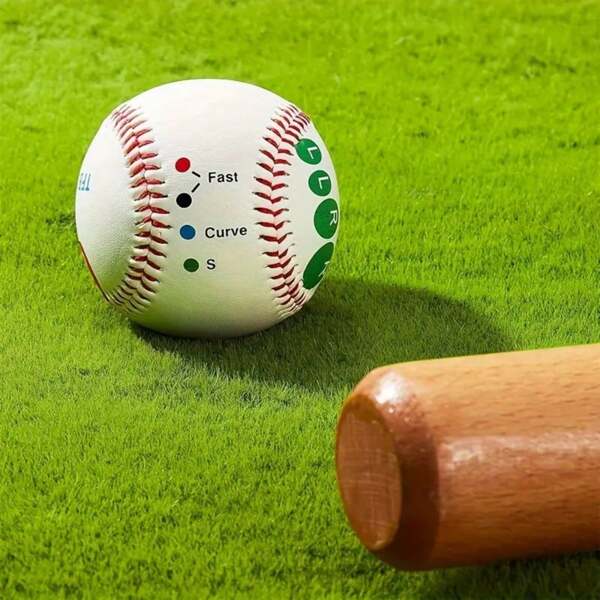 1pc/2pcs Baseball Training Balls With Finger Positioning Markers, Efficient Throwing Practice, Durable Material, Suitable For Teenagers And Beginners To Learn Various Grips, Baseball Grip Strengthener. Baseball Training Equipment.