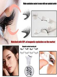 V型磁性睫毛夹，新手睫毛夹，女士/女孩入门级修容工具，价格实惠，情人节礼物，旅行必备，房间装饰，情人节礼物，便宜货，房间用品，1美元商品，度假必备，女士礼物，卧室用品，情人节，99美分 - 白色 - 查看 6