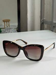 Women's 2-In-1 Clip-On Glasses Frame With Polarized Lenses 95857 - 巧克力棕 - 查看 4