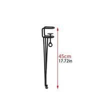 4pcPunch-Free Table Leg Table Foot Bracket Metal Wrought Iron Clip Outdoor Camping Coffee Table Foot Stand Diy Removable Desk - Black - View 8