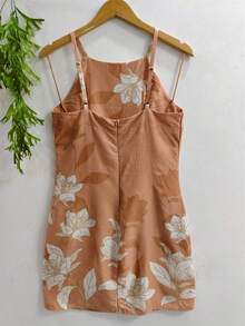 Plain  Dress With Fake - Khaki - View 2