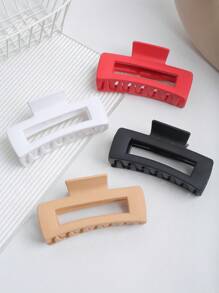 10cm 柔软硅胶方形空心发爪夹，适合浓密头发，哑光发爪发饰发饰女士发夹女士发夹优雅发爪夹秋季配饰秋冬度假装女士 - 彩色 - 查看 12