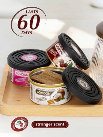 1pc Canned Air Freshener, Deodorant Solid Fragrance, Stronger Smell Air Freshener, With A Lid To Control The Evaporation Of Fragrance, Odor Home Decoration, Car Decor Air Freshener, Wardrobe Bathroom Pet House Fresh Air, With Vanilla Bubble Gum Cherry And Other Scents, Suitable For Home Decoration, Car, Valentine's Day.