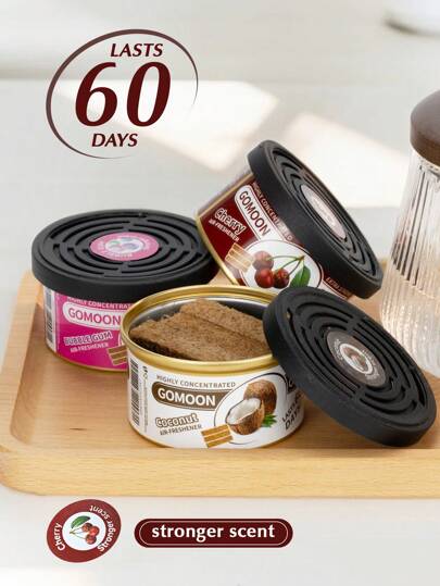 1pc Canned Air Freshener, Deodorant Solid Fragrance, Stronger Smell Air Freshener, With A Lid To Control The Evaporation Of Fragrance, Odor Home Decoration, Car Decor Air Freshener, Wardrobe Bathroom Pet House Fresh Air, With Vanilla Bubble Gum Cherry And Other Scents, Suitable For Home Decoration, Car, Valentine's Day.