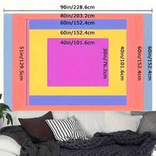 1PC Bedroom Decor Aesthetics Tapestry,  "Be Yourself" Tweet, Pop Culture Decorative Wall Hanging Tapestry For Bedroom, College Dorm Home Decor Hanging Cloth Gifts Birthday Graduation - 彩色 - 查看 9