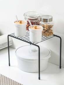 1pc Iron Storage Rack - Black - View 3