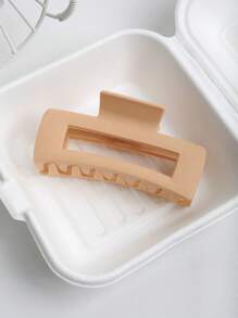 10cm 柔软硅胶方形空心发爪夹，适合浓密头发，哑光发爪发饰发饰女士发夹女士发夹优雅发爪夹秋季配饰秋冬度假装女士 - 彩色 - 查看 8