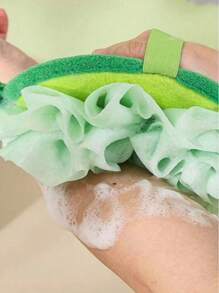 1pc Baby Bathing Essentials - 2-In-1 Scrub Sponge & Bath Flower, Anti-Slip Baby Bath Gloves, Thick Hanging Design, Soft & Non-Shedding Bath Sponge, 2-Sided Baby Bath - Multicolor - View 7