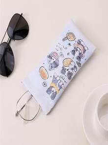 4 Styles Of Adorable Cartoon Eyeglass Cases - Featuring Cute Cat, Food, Panda Hugging Bamboo, And Lucky Cat Designs! Stylish Macaron Color Portable Scratch-Resistant Pouches Perfect For Girls, Ideal Travel Essentials For Back To School, Holiday Gifting, And Everyday Use, Combining Fun And Functionality For Fashion-Forward Eyewear Protection!