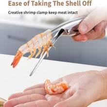 不锈钢虾线刀家用清理肠子切鱼肚刀切虾背虾尾工具