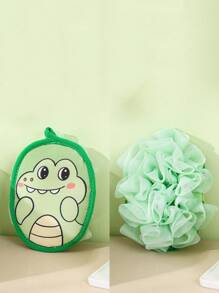 1pc Baby Bathing Essentials - 2-In-1 Scrub Sponge & Bath Flower, Anti-Slip Baby Bath Gloves, Thick Hanging Design, Soft & Non-Shedding Bath Sponge, 2-Sided Baby Bath - Multicolor - View 15