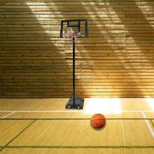 Außen-Basketballständer, tragbarer Basketballständer, Basketballständer, 90-120 Zoll, Höhenverstellbar, geeignet für Basketballtraining - Schwarz - Übersicht 5