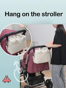 1 件手提斜挎妈咪包，便携式孕产妇和婴儿用品收纳袋，可挂在婴儿车上，高端孕妇包 - 彩色 - 查看 5