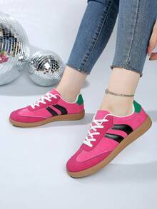 2026新款女士平底休闲舒适运动鞋 - 紅色 - 查看 7