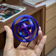 3D Printed , Office Stress Relief Toy, Creative Spinning Gyro, Holiday Gift - Multicolor - View 3
