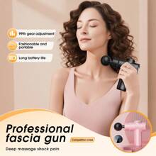 Mini Portable Massage Gun Deep Tissue,Percussion Back Massager Gun For Athletes Muscle Massage Gun For Pain Relief With 8 Massage Heads & 20 Speeds