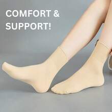 5 Pairs Of Women's Non-Binding Socks, Comfortable Non-Restrictive Socks For Elderly And Pregnant Women, Perfect Gift - Nhiều màu - Xem 2