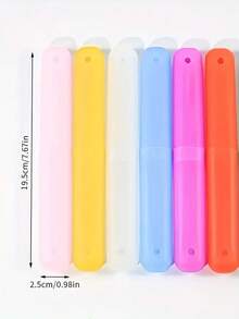 1Pcs/2Pcs Portable Dustproof Toothbrush Box Holder Plastic Toothbrush Container Storage Box, Suitable For Daily Household Packaging And Travel Toothbrush Boxes, Breathable, Antibacterial, And Protective For Your Toothbrush - Suitable For All Sizes - Nhiều màu - Xem 3