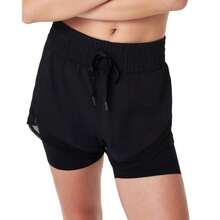 Spanx Get Moving 2-In-1 Short | Fall Fashion | Women Sports Shorts - màu đen - Xem 1