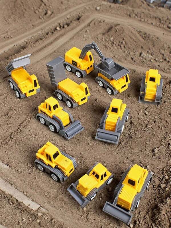 2/4/8pcs Alloy Car Model Toy Set, Mini Alloy Engineering Vehicles Classic Hot Selling Small Car Gift Box. Mini Engineering Vehicle Toy Set, Mixed Style Drill, Excavator, Bulldozer, Roller, Dump Truck - Durable Plastic, Multi-Color, Suitable For Holidays, Perfect Holiday/Birthday Gift, Festival, Party, Gift