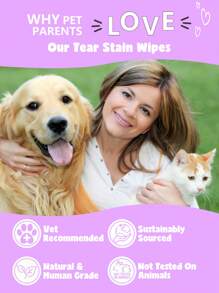 GJYC PET 1包宠物眼部湿巾 - 温和去除泪痕，宠物眼部护理必备品