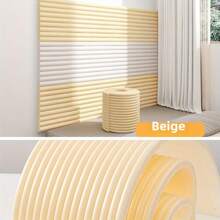 1 Roll Thick (1cm/0.39in) Wide Baby Proofing Wall Bumper Strips, Solid Color XPE Foam Material, Self-Adhesive Wall Sticker, Soft & Waterproof, Striped Grid Design For Anti-Collision, Suitable For Wall Corners, Window Sills, Bed Headboards, Everyday Use