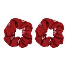 Bandana Scrunchies Cotton Hair Bobble - Set Of 2 (Red)Valentine's Day JL70 - White - View 2