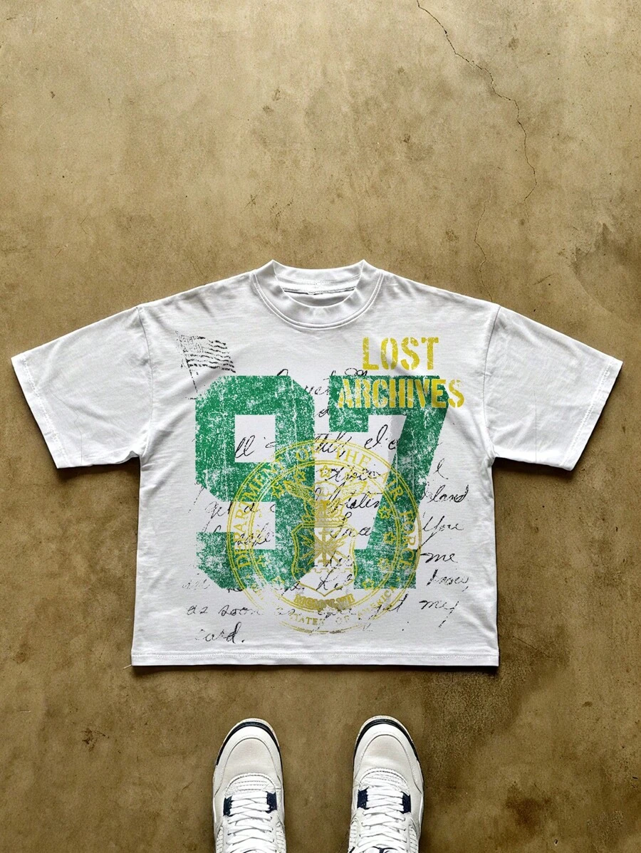 Men Casual Round Neck Short Sleeve 100% Cotton T-Shirt, Summer Vacation Top, Funny Graphic Tees, Y2K Street Wear, Gifts For Boyfriend And Husband